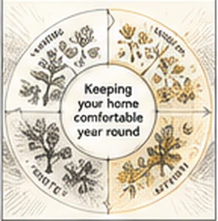 An illustrated seasonal cycle representing planned annual boiler care.